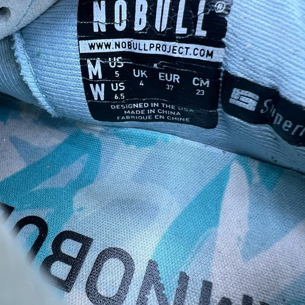 NOBULL Superfabric Women's Size 6.5 Blue Camo‎ Athletic Trainer Shoes Sneakers